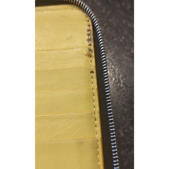 Céline Calfskin Long Zipper Wallet-Black And Yellow-used-*See Photos* CoA - Picture 13 of 16